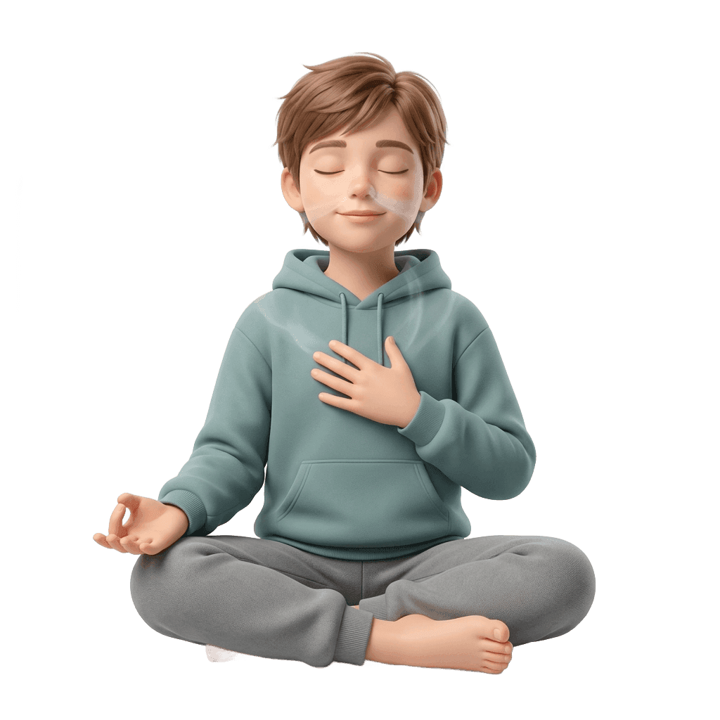 Personagem respirando